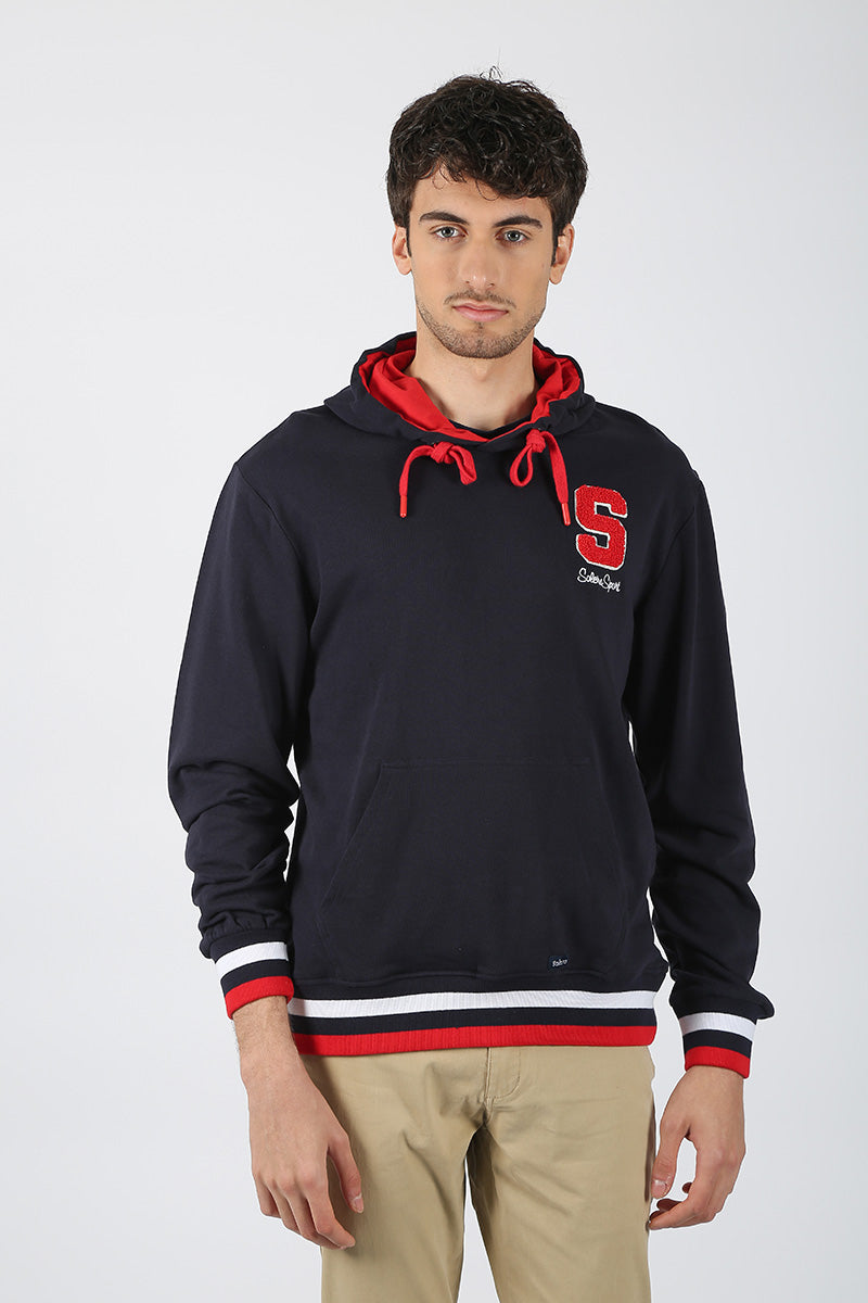 Sudadera Letra Marino
