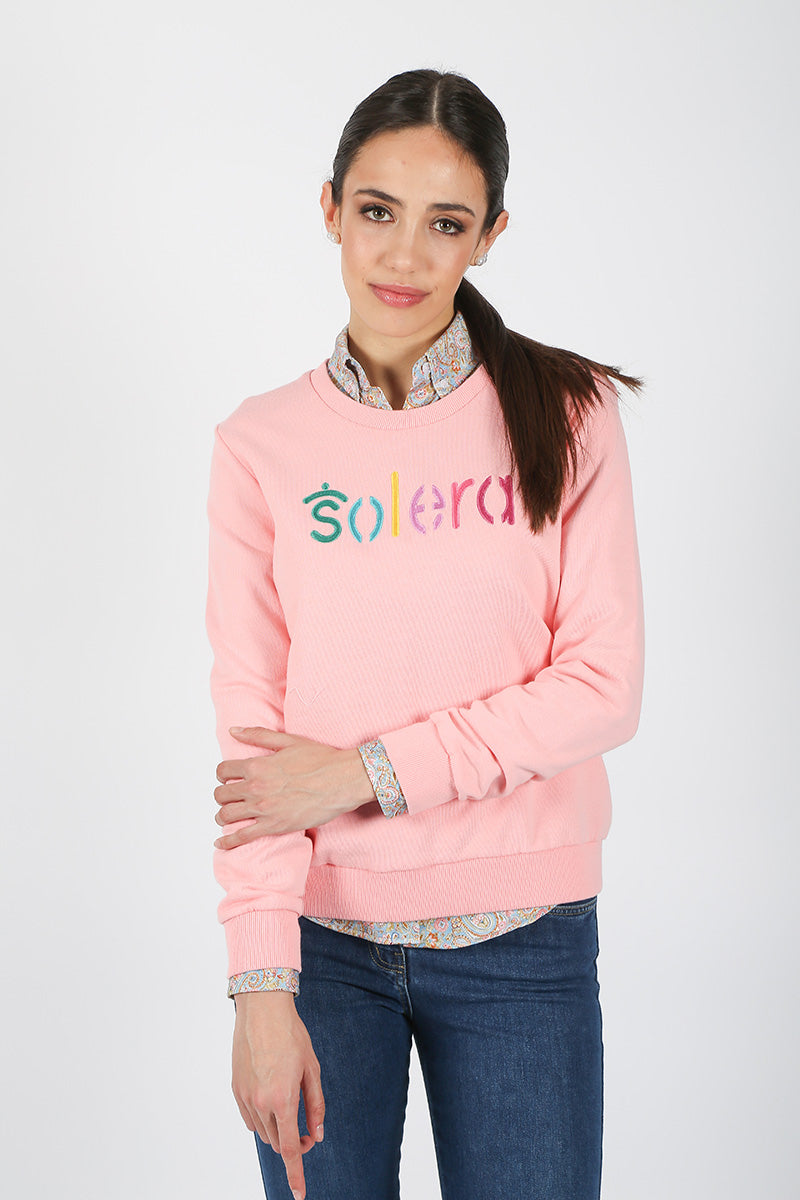 Sudadera Rosa Multicolor Solera