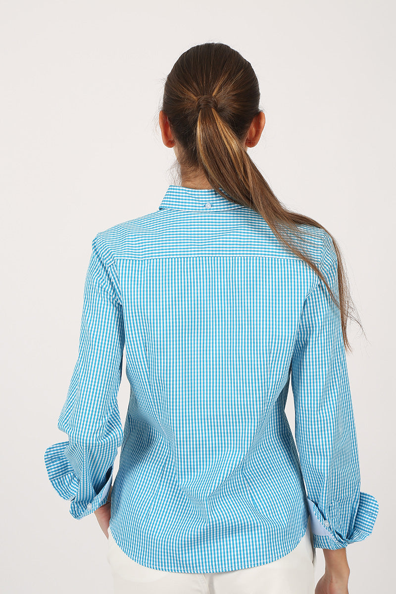 camisa Azul Turquesa