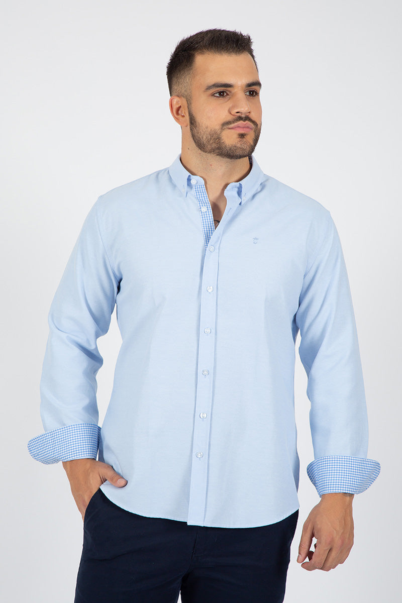 Camisa oxford Celeste