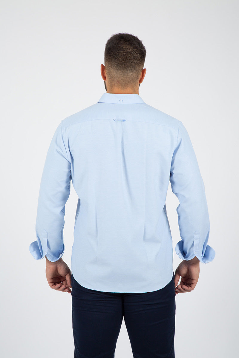 Camisa oxford Celeste