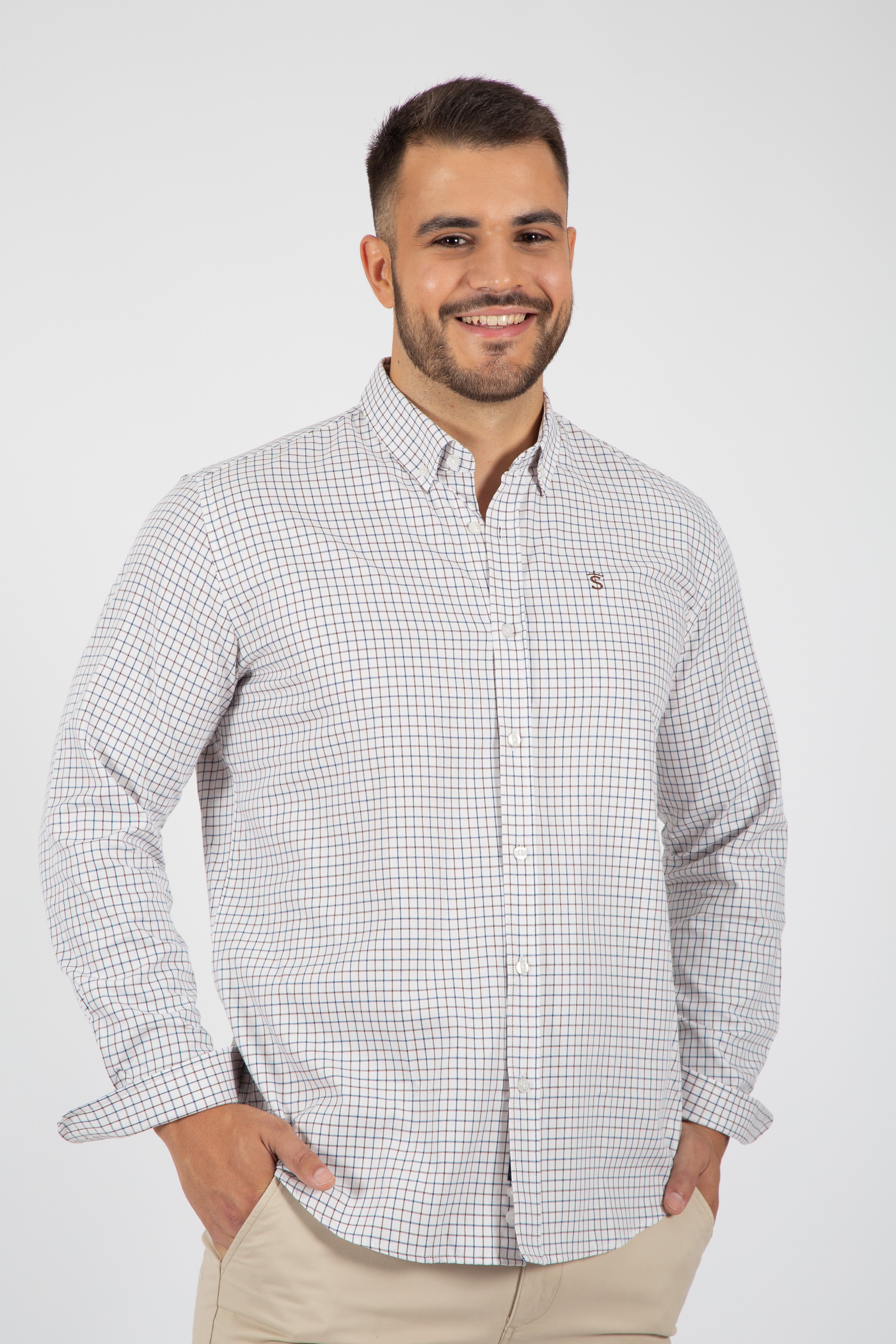 Camisa cuadro Marino rojo