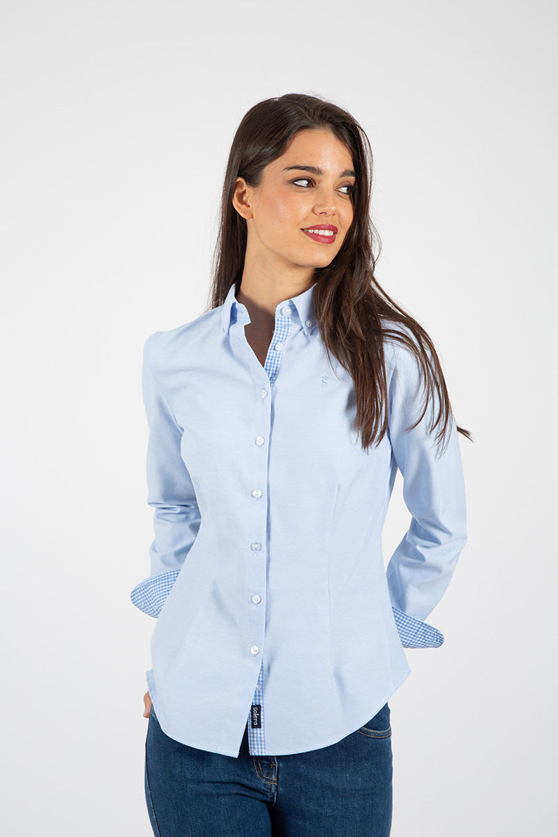 Camisa Oxford Celeste