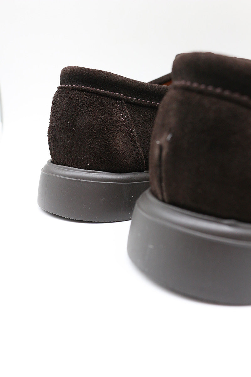 Brown lace-up shoe