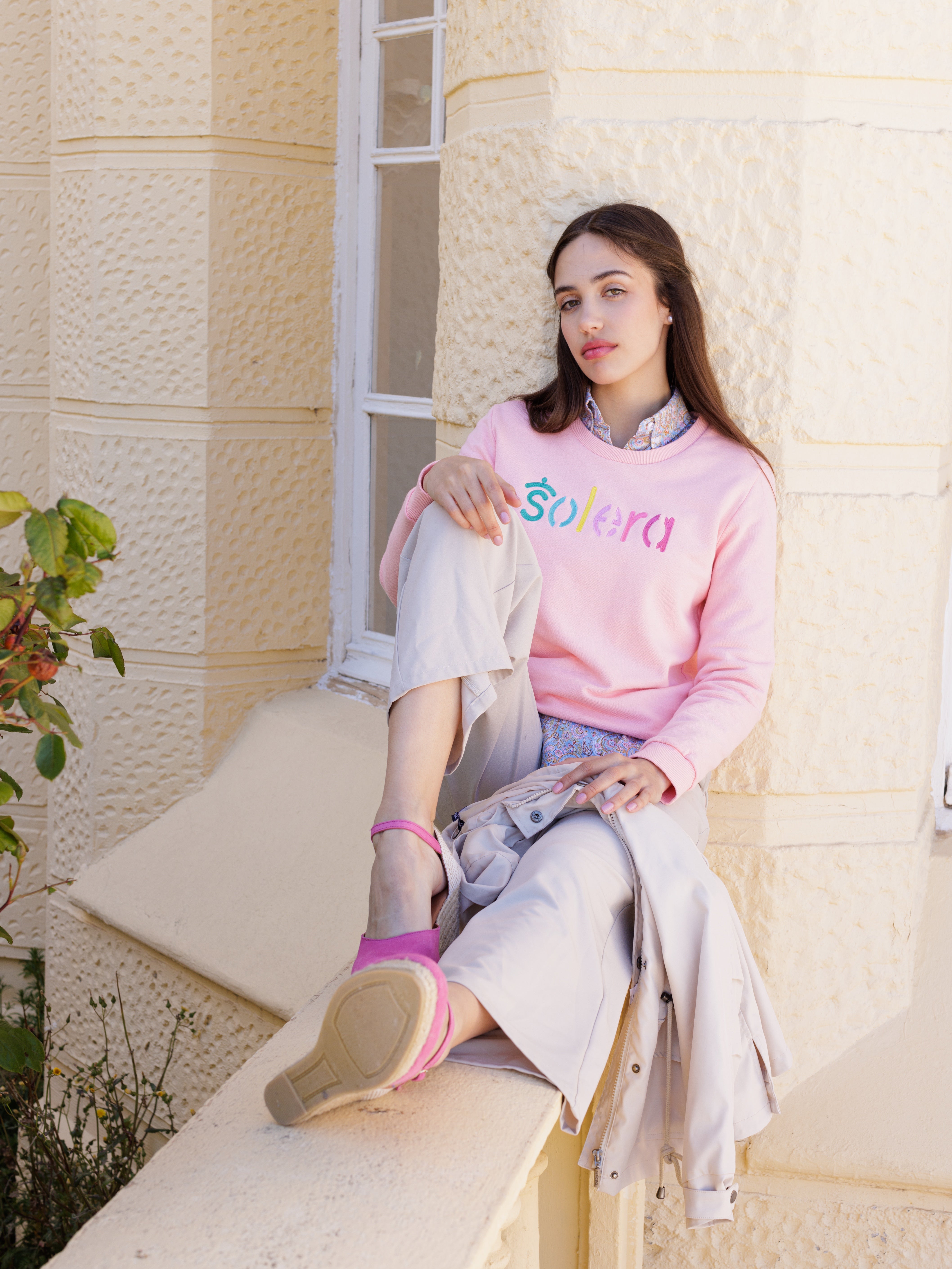 Solera Multicolor Pink Sweatshirt