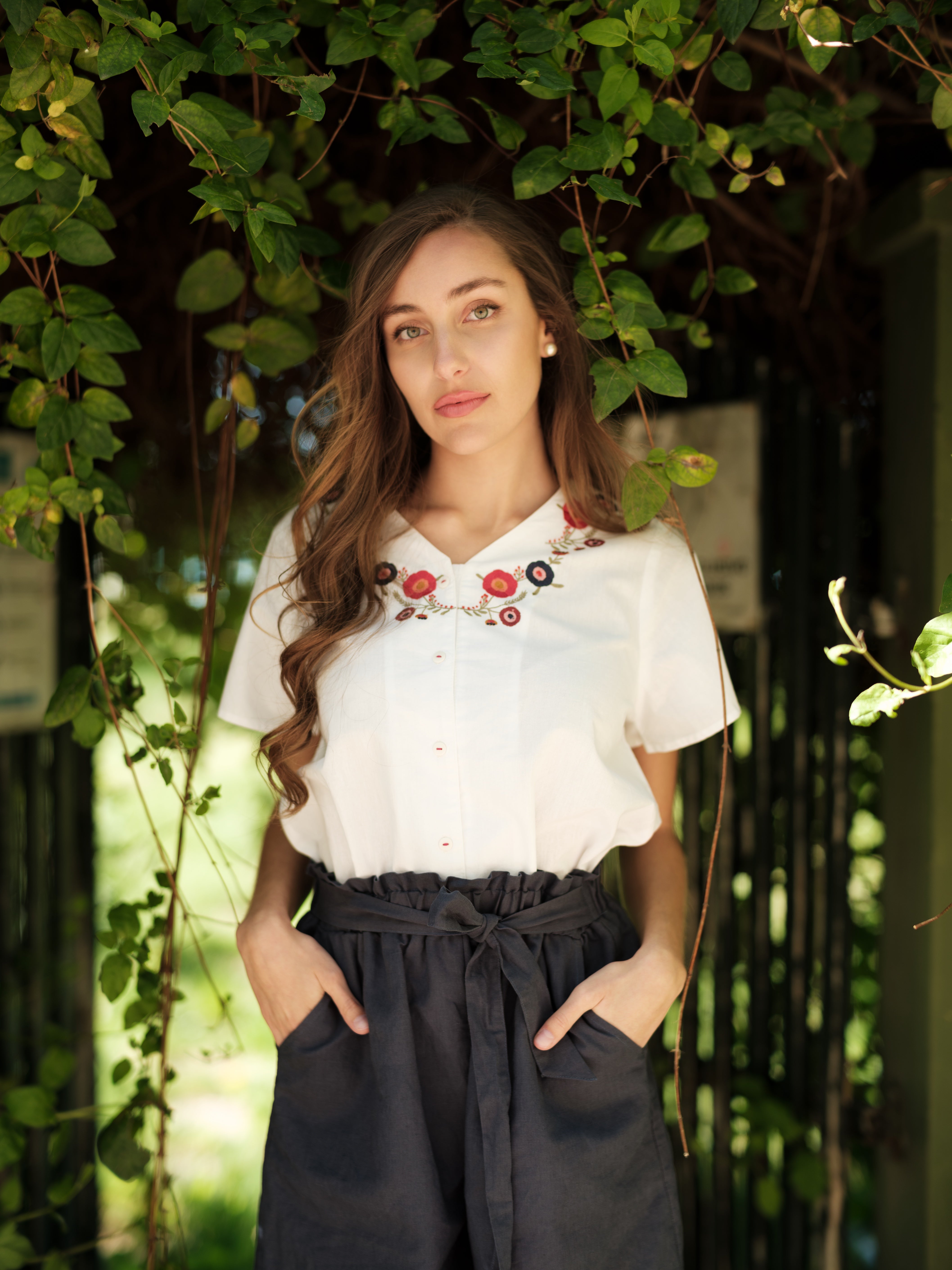 Blusa Blanca Flores