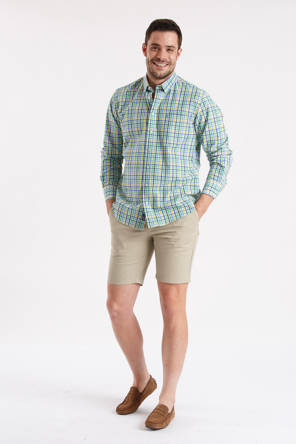 Camisa azul cuadro