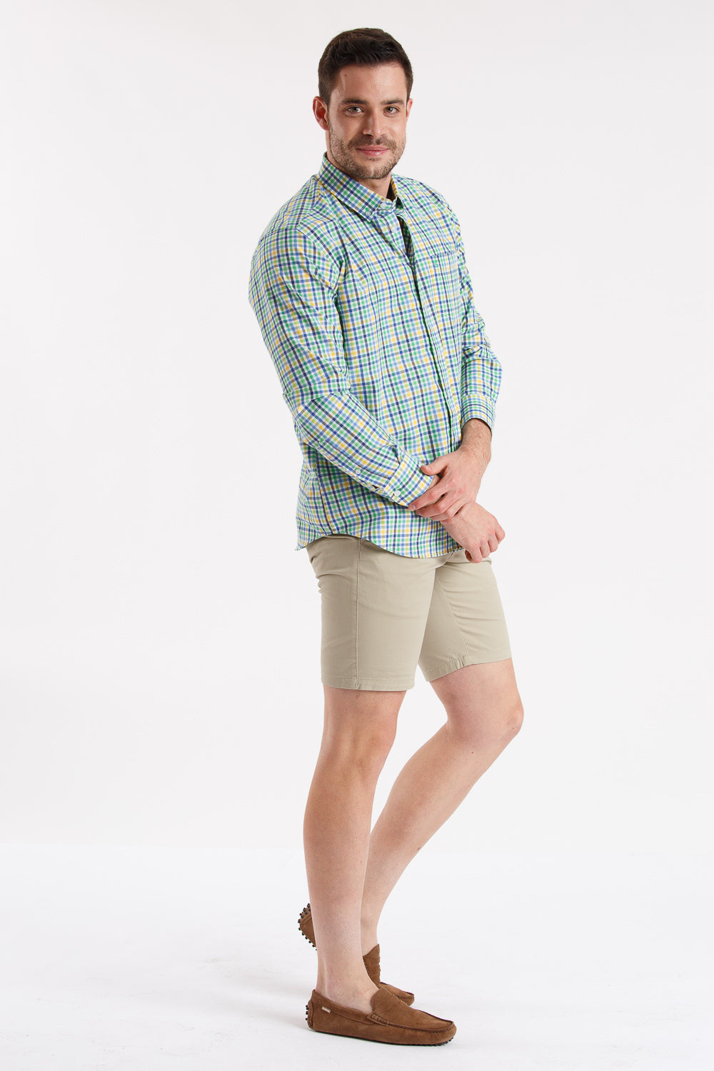 Camisa azul cuadro