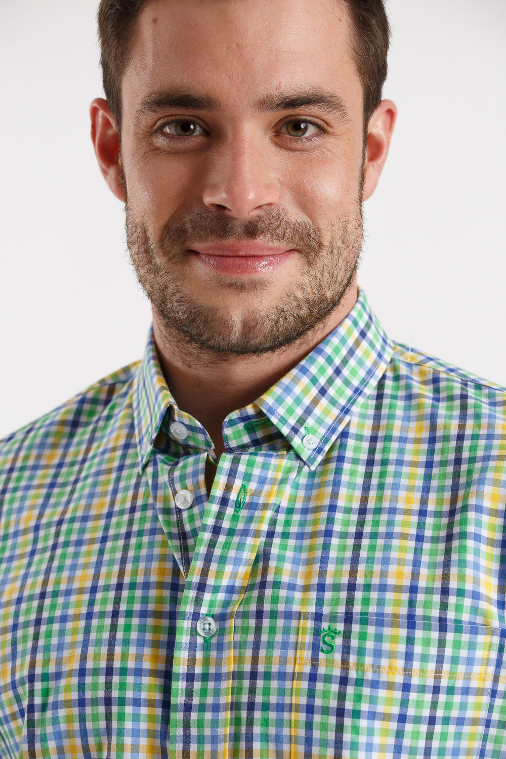 Camisa azul cuadro