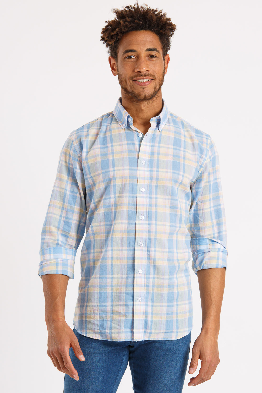 Camisa cuadro azul