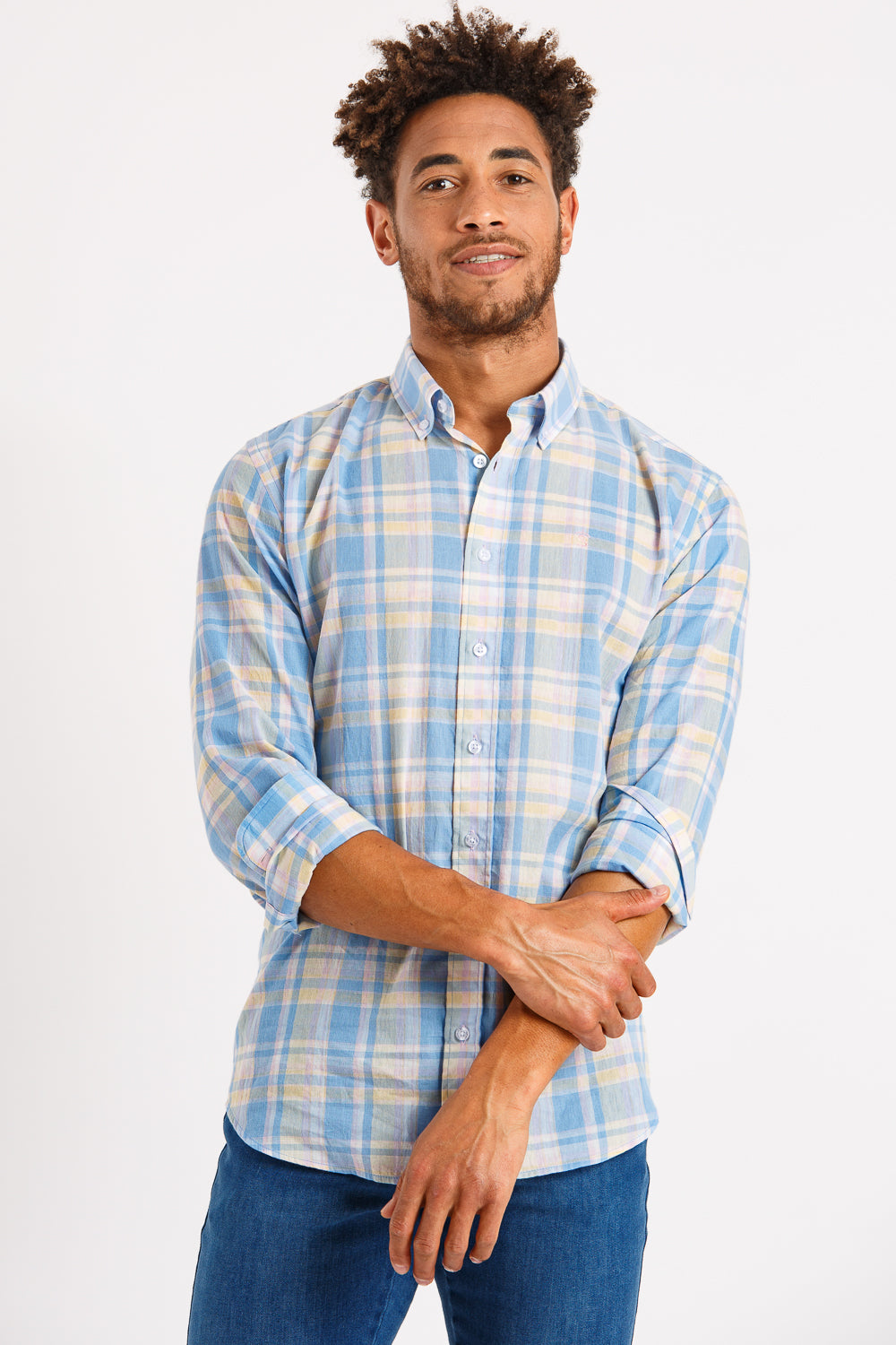 Camisa cuadro azul