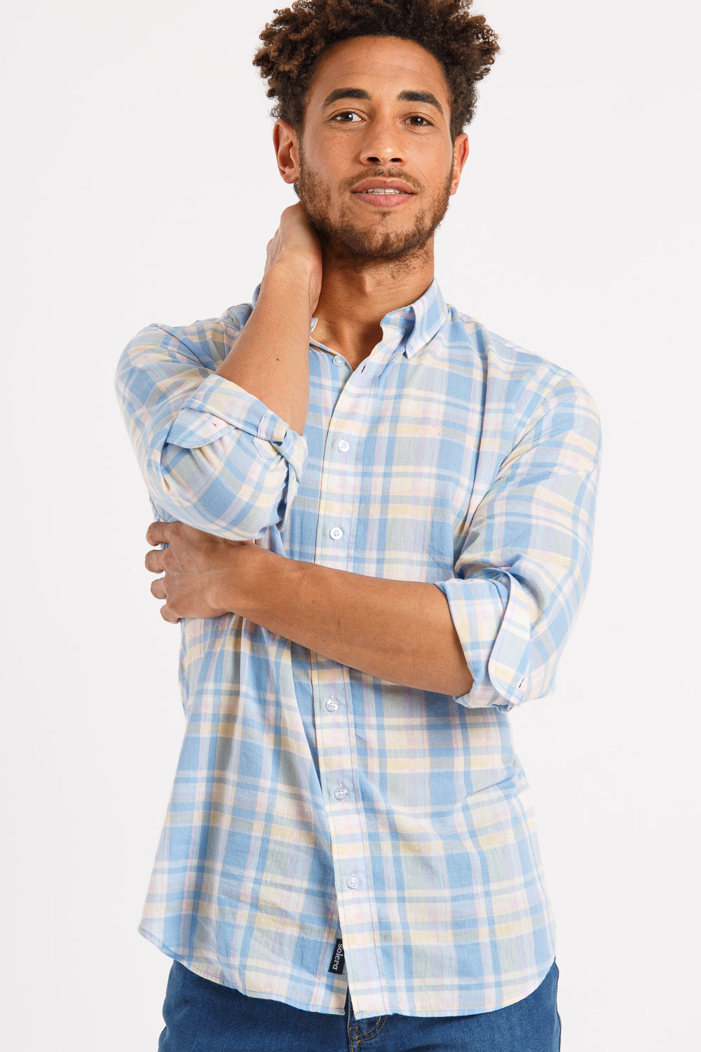 Camisa cuadro azul