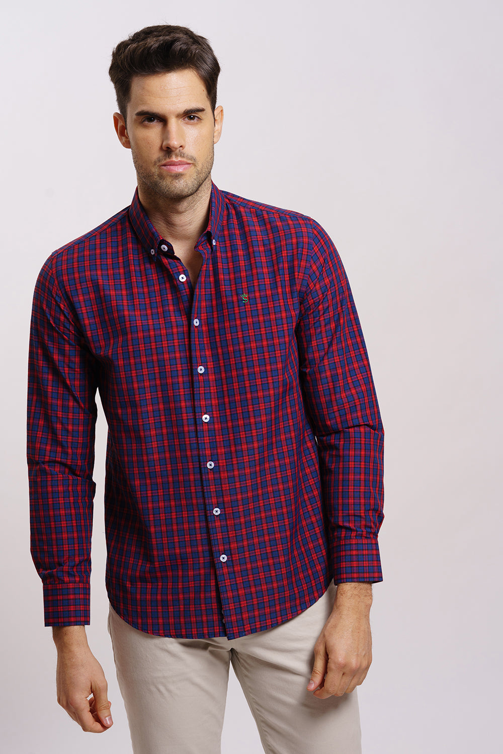 Camisa Marino/Rojo