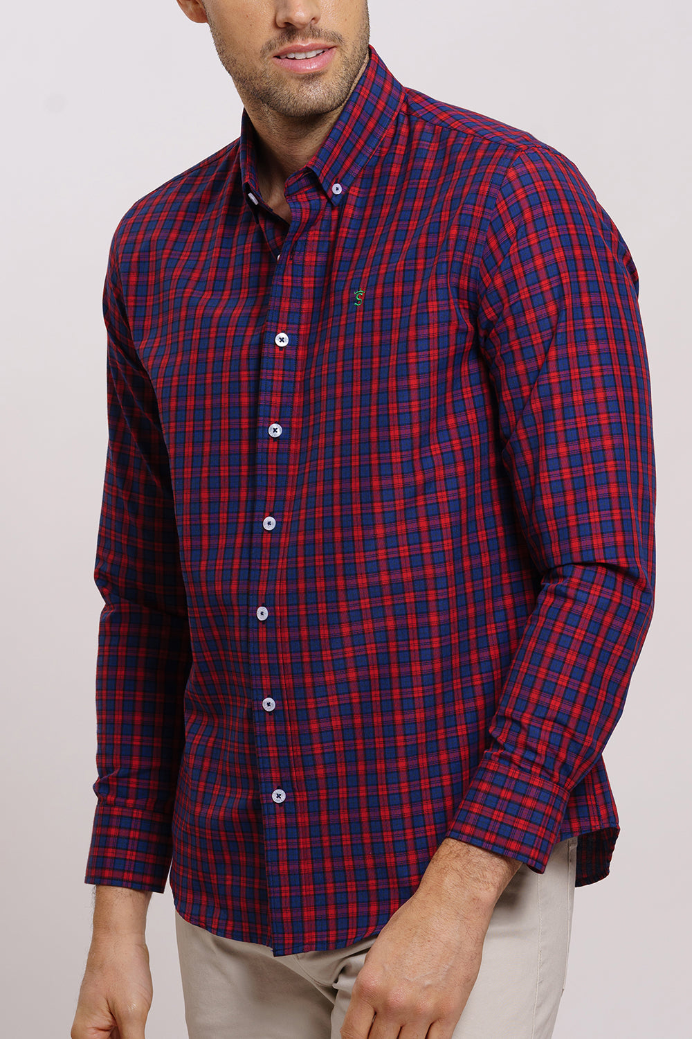 Camisa Marino/Rojo