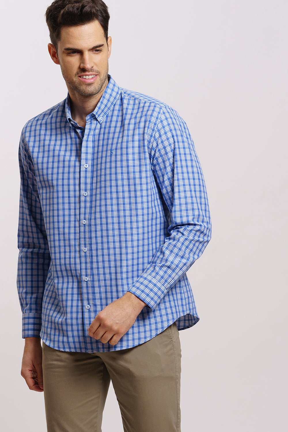 Camisa Azul Cuadro