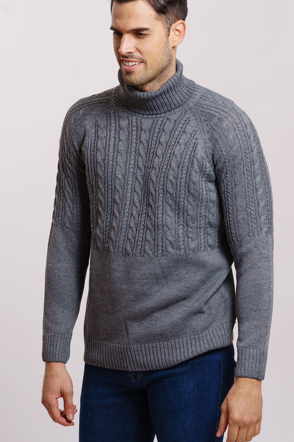 Jersey Gris Cuello Alto