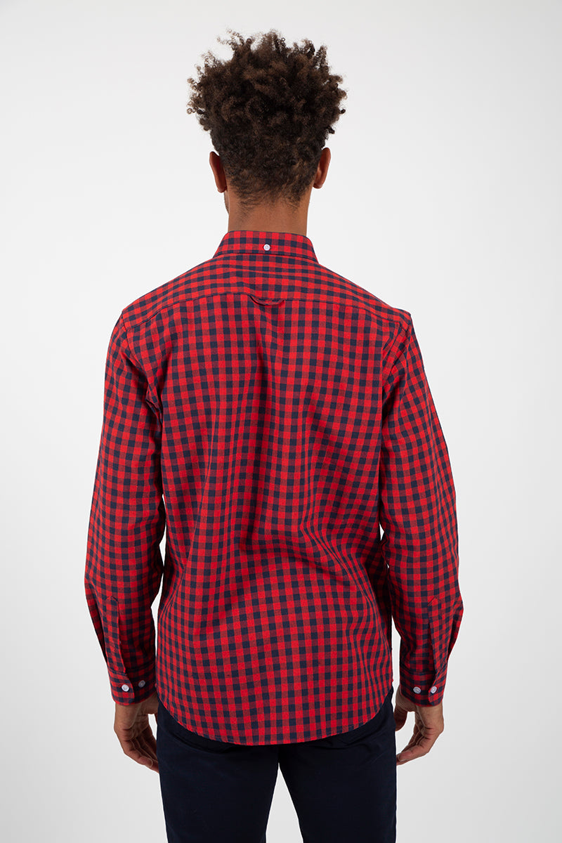 Camisa cuadro Marino  Rojo