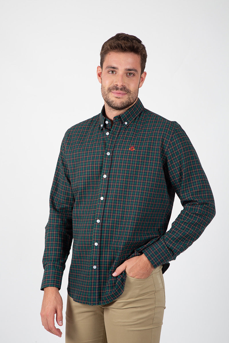Camisa Cuadros Verde Botella