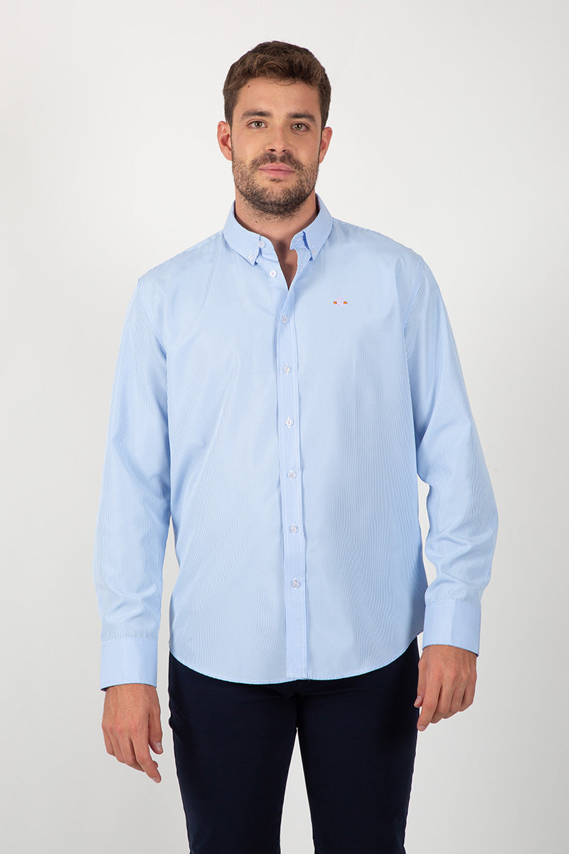 Camisa vichi cuadros Celeste