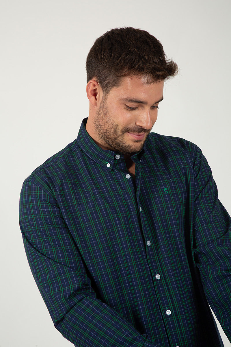 Camisa Marino y Verde