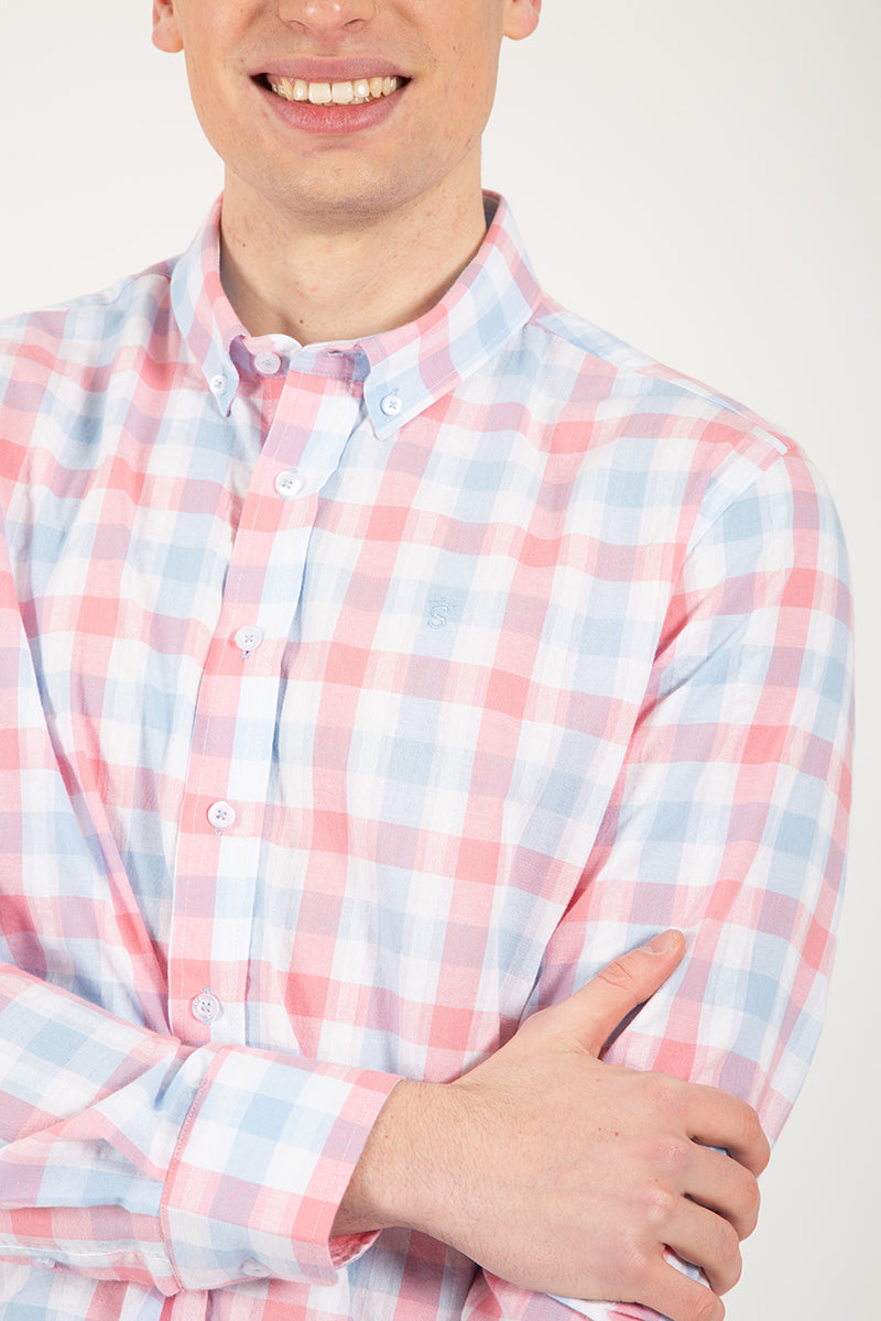 Camisa cuadros rosa