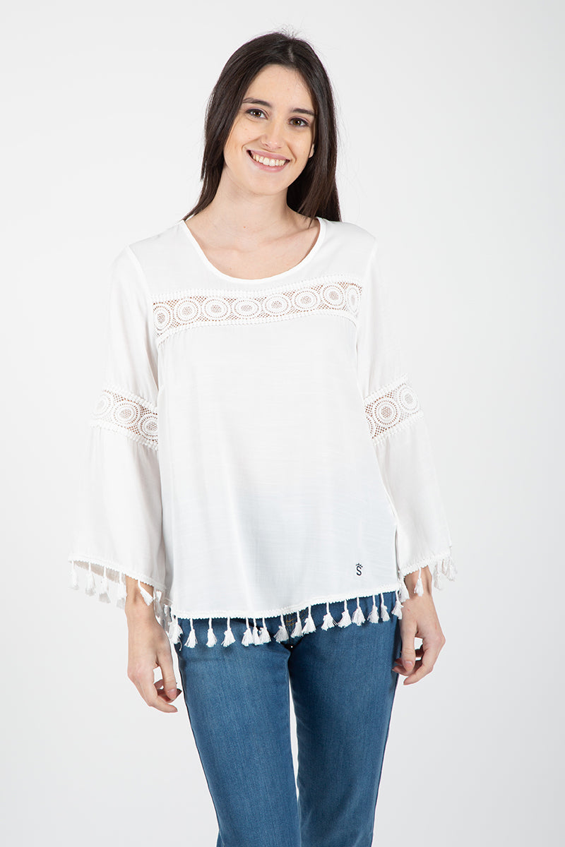 Trimming blouse