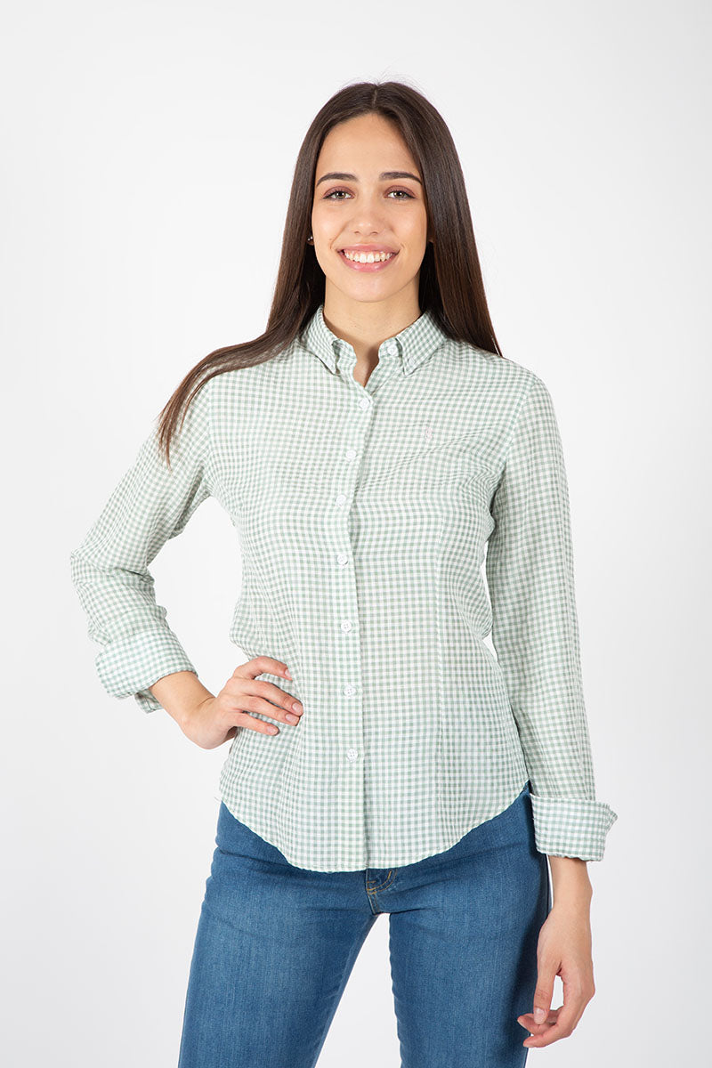 Water-check shirt