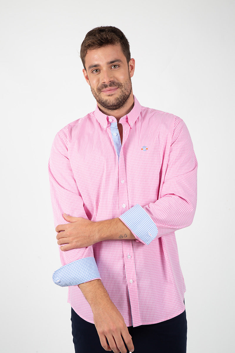 Camisa Cuadros Rosa