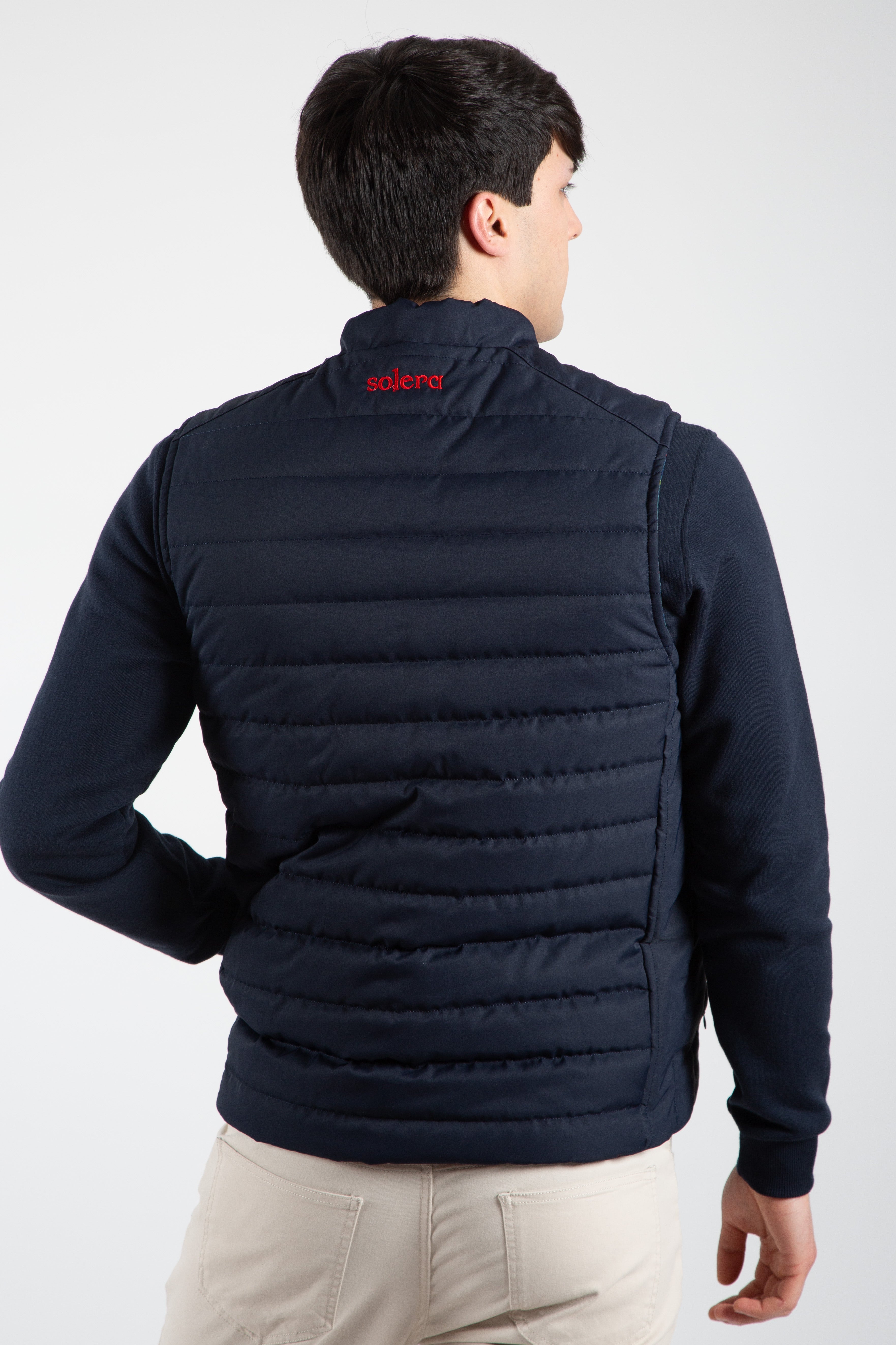Chaleco tartan reversible Marino