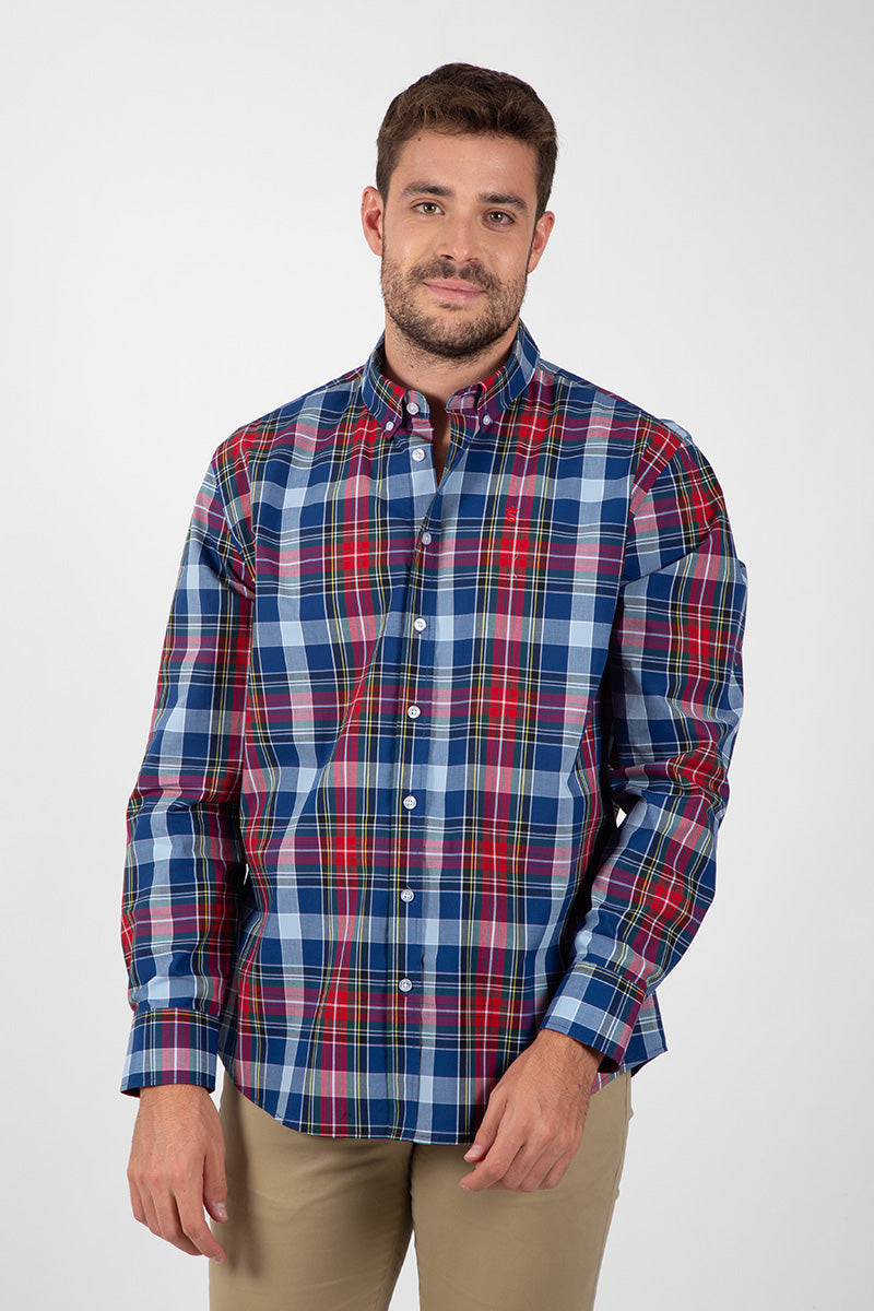Camisa Cuadros Azules y Rojo