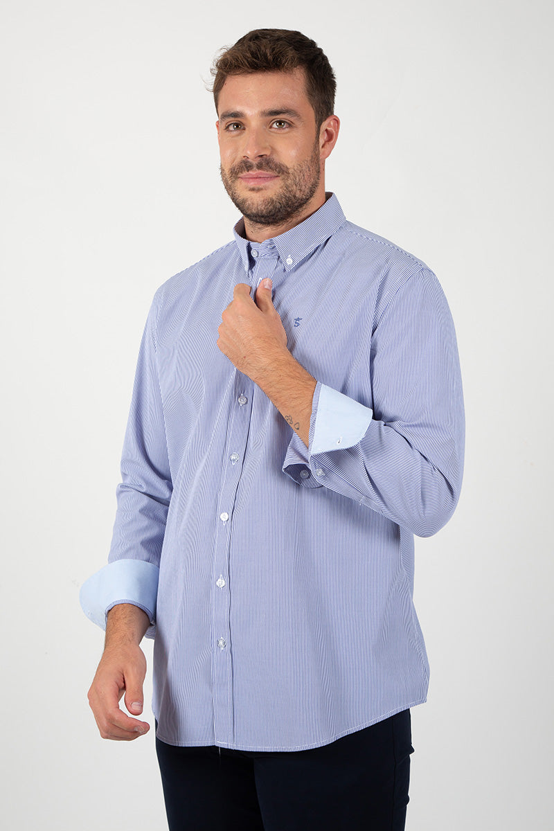 Camisa Rayas Marino