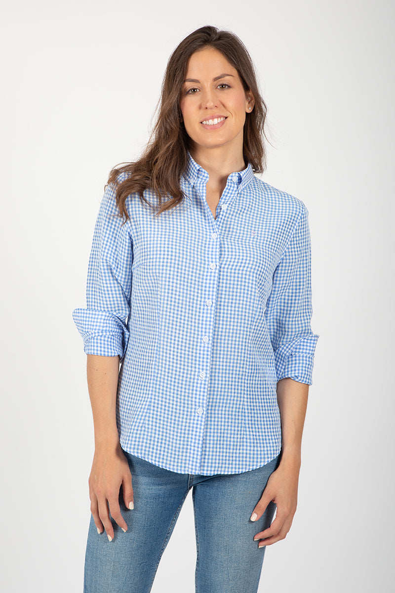 Light blue checkered shirt