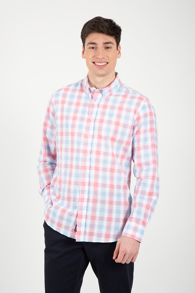 Camisa cuadros rosa