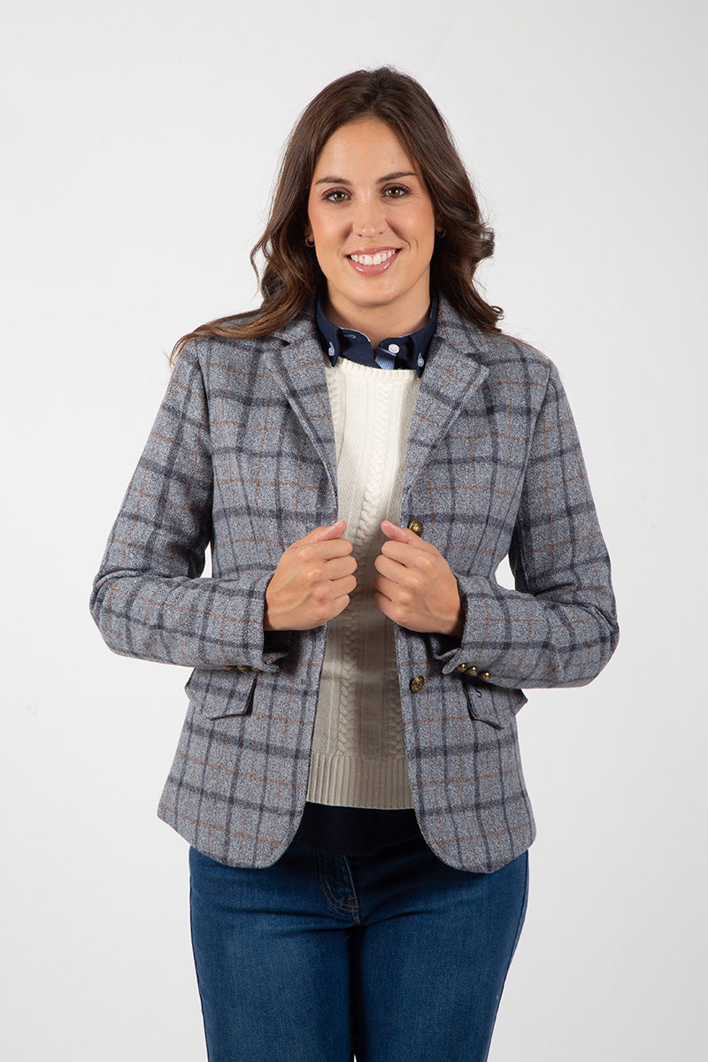 Americana Cuadro Gris