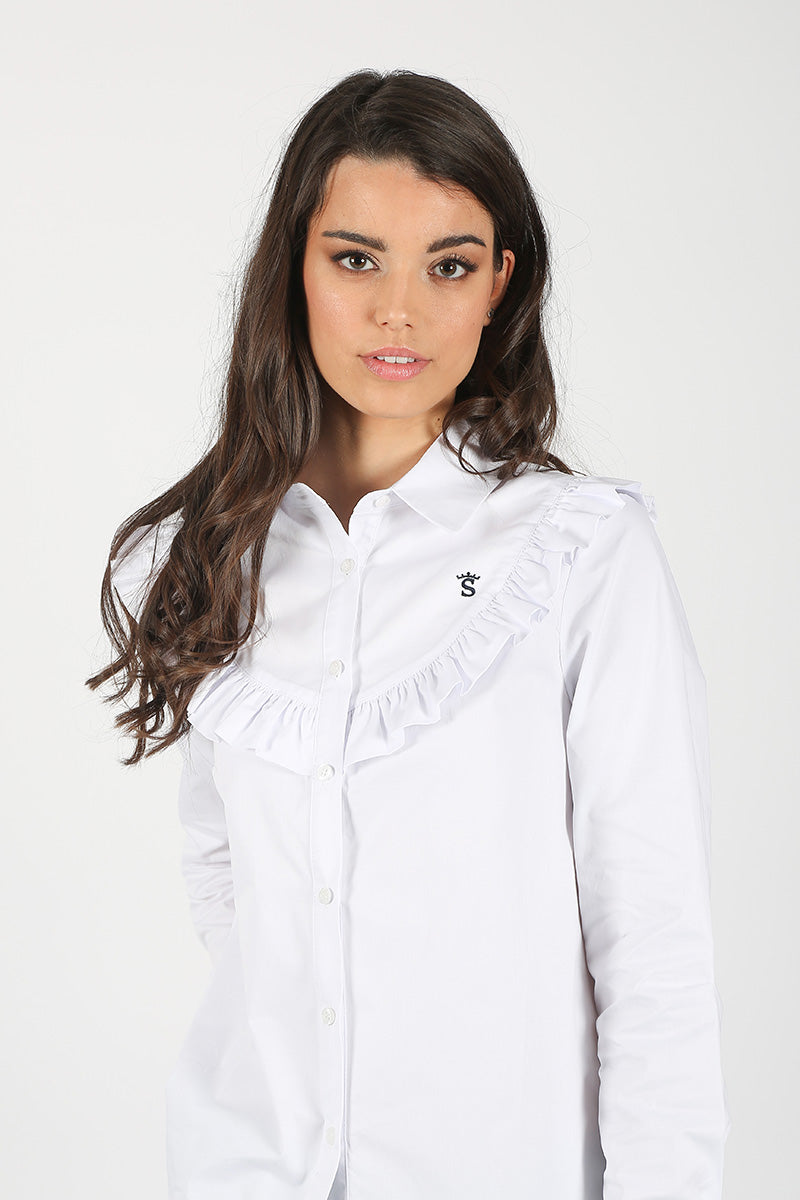 Blusa Blanca Volantes
