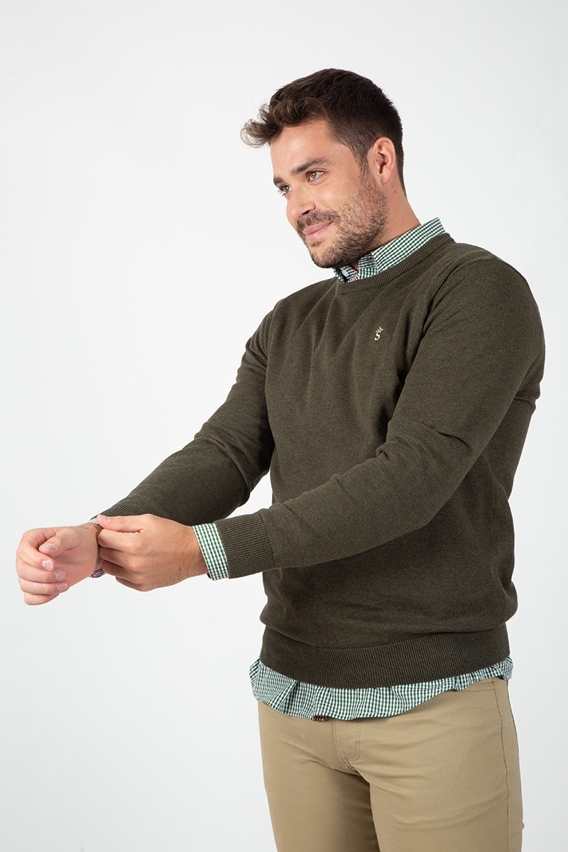 Jersey Cuello Redondo Kaki
