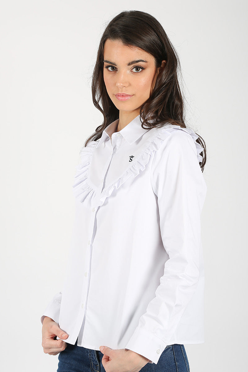 Blusa Blanca Volantes