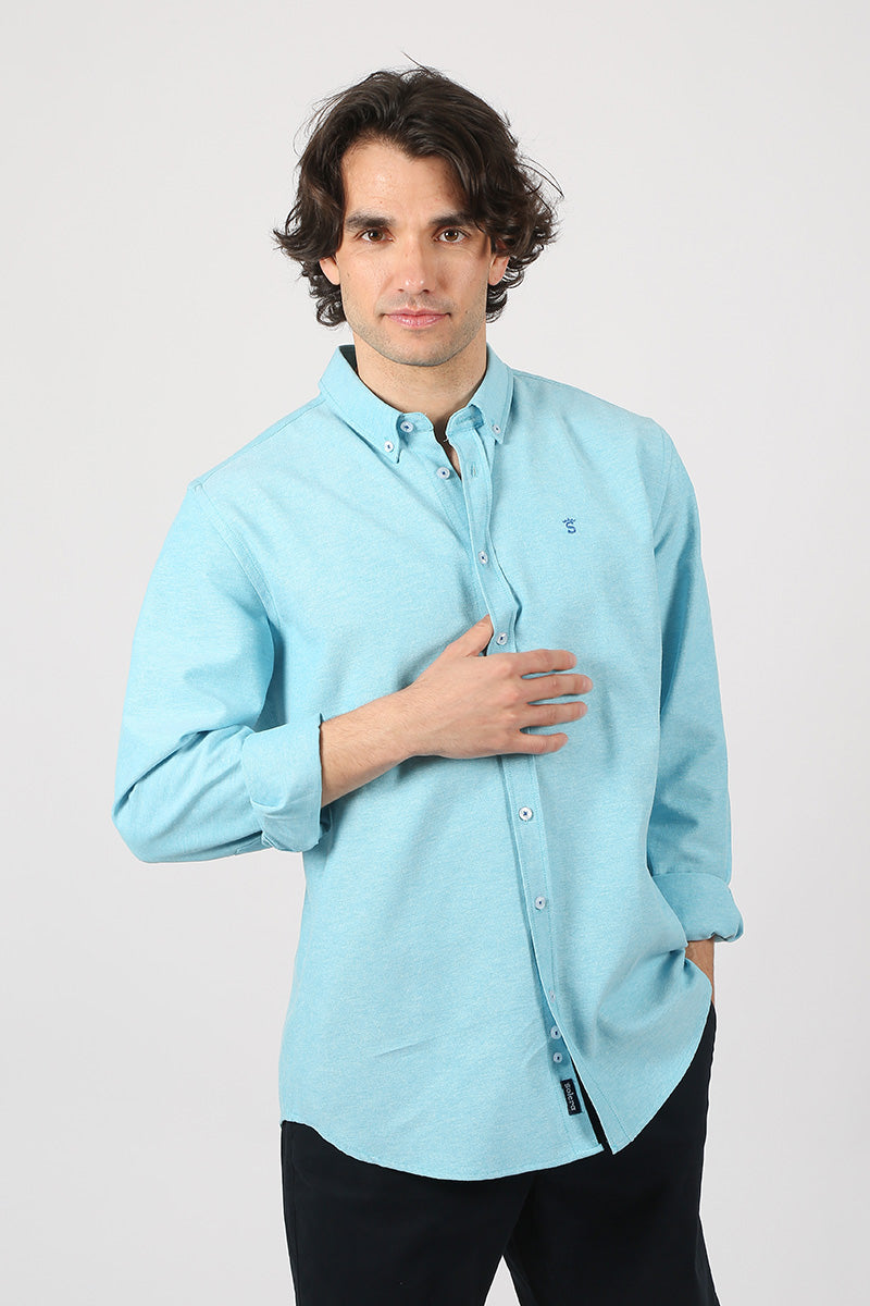 Camisa Oxford Turquesa