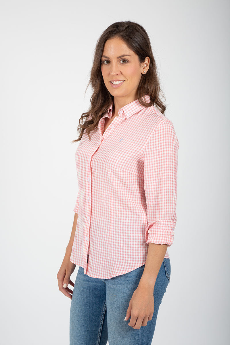 Camisa cuadro vichi rosa