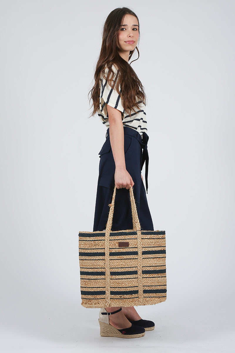 Bolso Rayas Marino