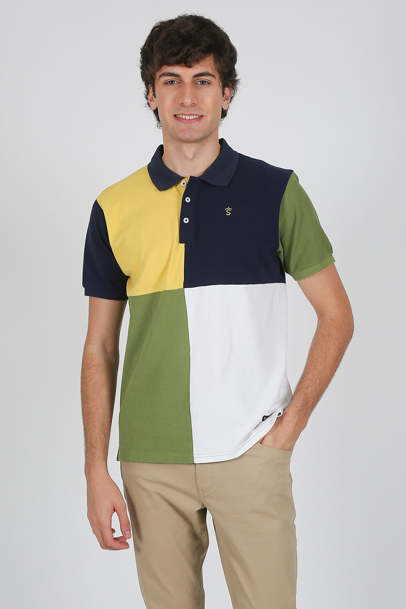 Polo arlequín Marino