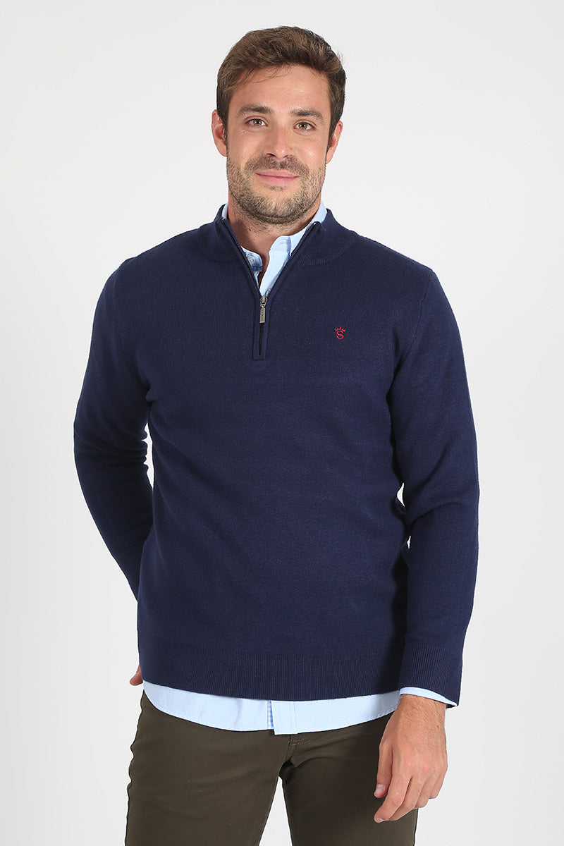Jersey cremallera Marino