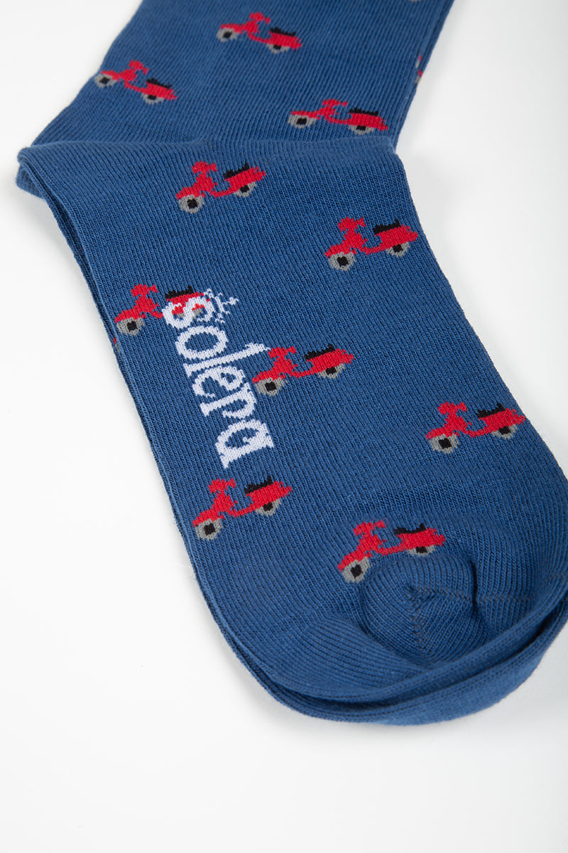 Chaussettes bleues Vespa