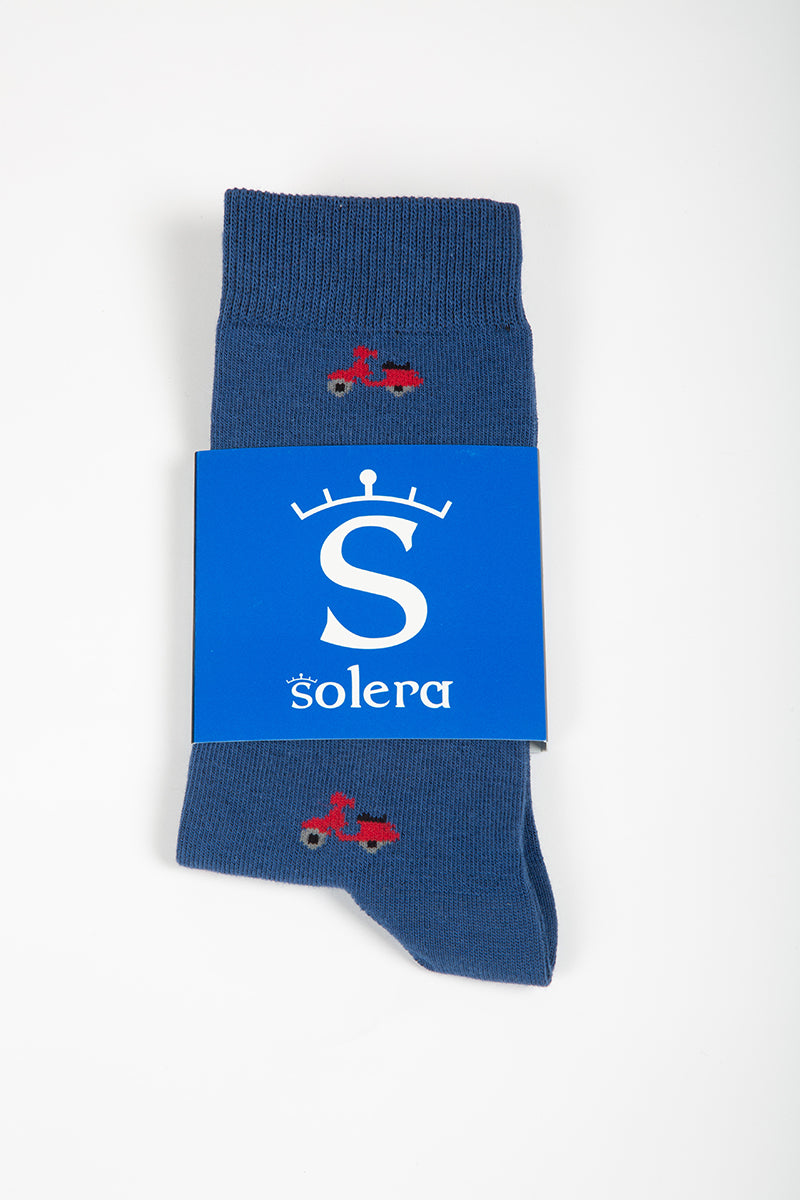 Chaussettes bleues Vespa