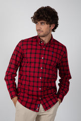 Chemise à carreaux rouge