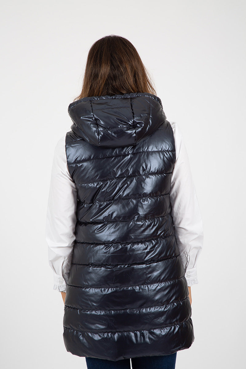 Metallic Navy Vest