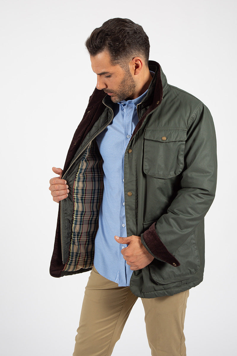 Parka Hunter Tipo Encerada Kaki