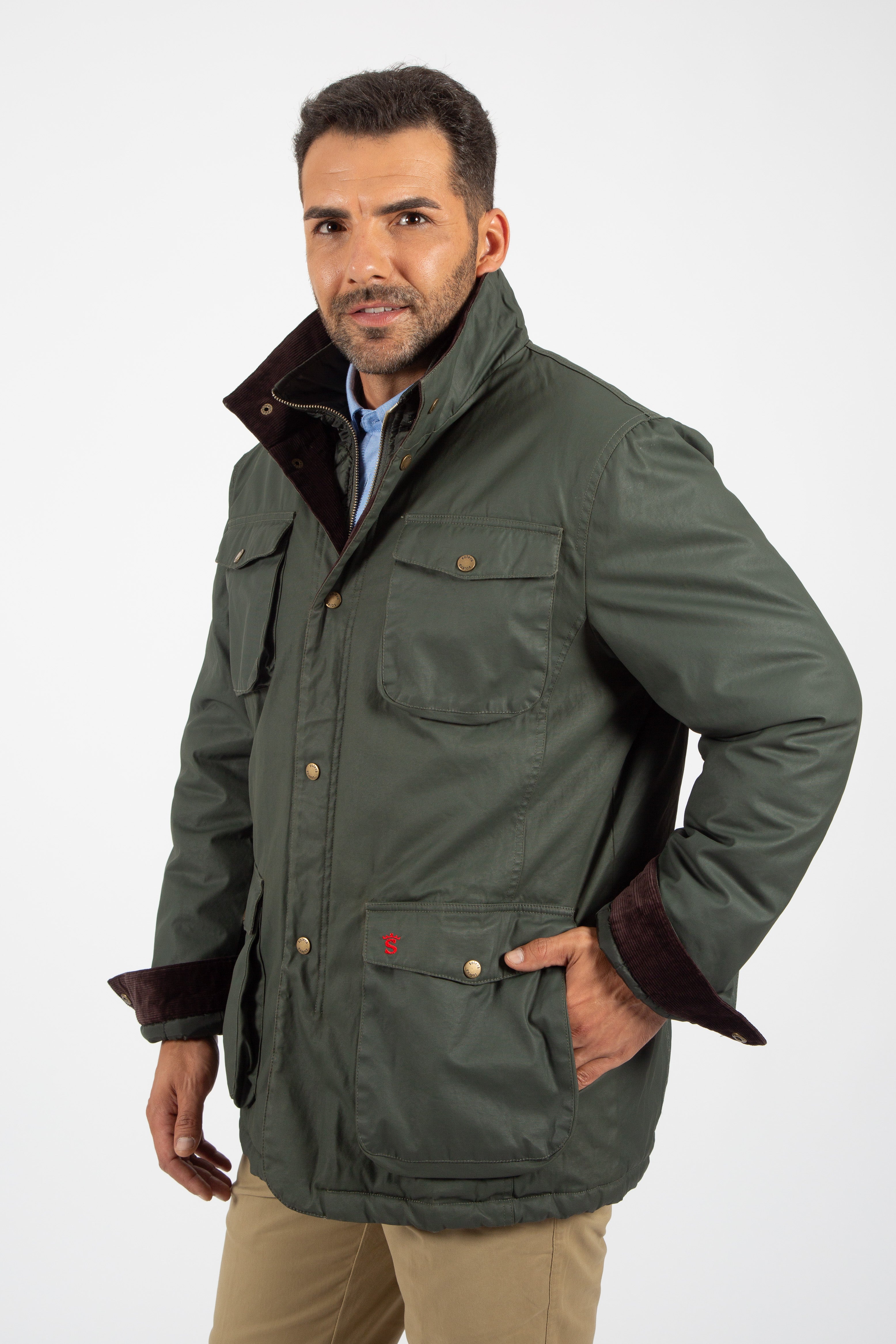 Parka Hunter Tipo Encerada Kaki