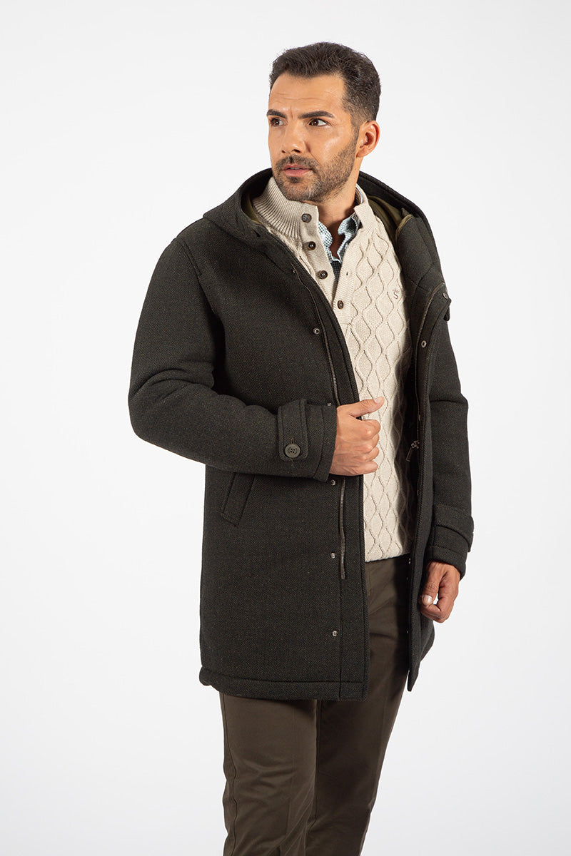 Khaki neoprene jacket