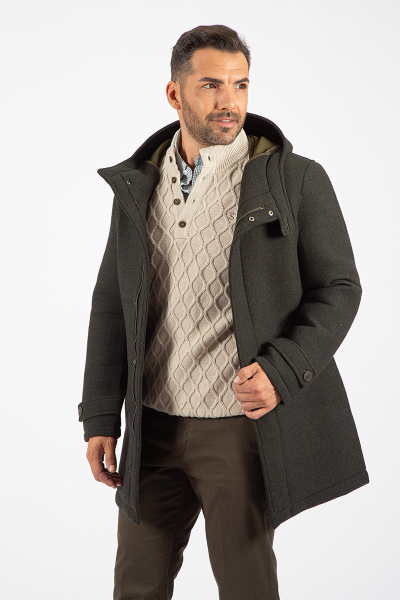 Khaki neoprene jacket
